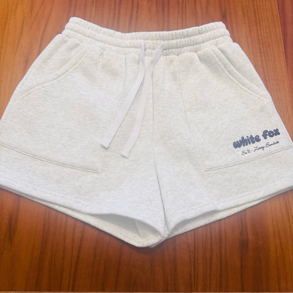 White Fox Boutique Light Gray Athletic Shorts NEVER WORN